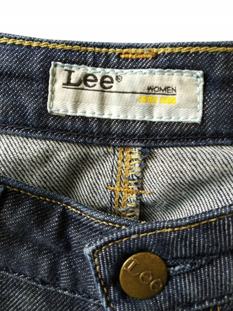 Spodnie jeans DAMSKIE LEE 28/33 GRANATOWE