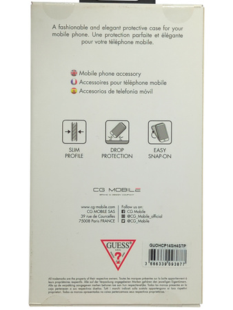 Oryginalne etui Plecki do Iphone 14 Guess With Strap róż