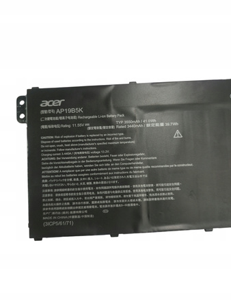 Bateria AP19B5K do laptopa ACER cykle 2, żywotność 99%