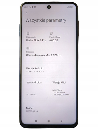 Smartfon Xiaomi Redmi Note 9 Pro M2003J6B2G 6/64GB 6,67" 64Mpix Niebieski