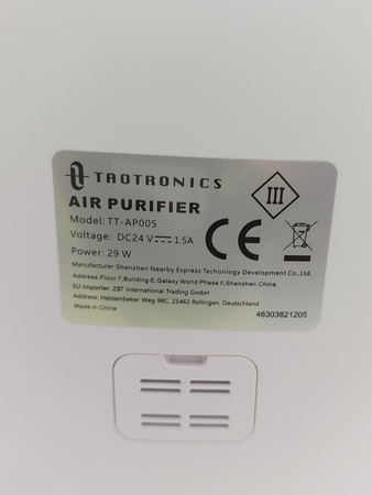OCZYSZCZACZ POWIETRZA TAOTRONICS TT-AP005