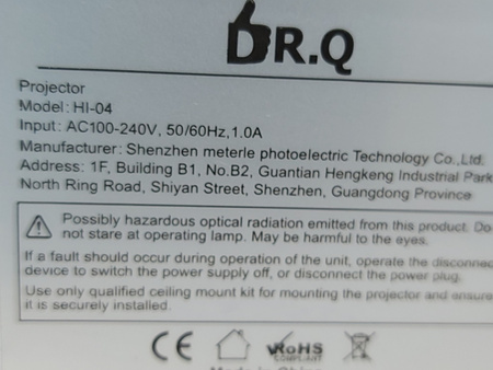 Projektor Dr.Q HI-04 2400 ANSI 1080p 1280 x 720 HDMI VGA / SVGA D-Sub USB