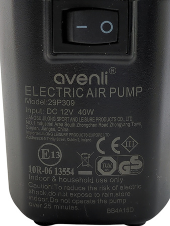 Pompka elektryczna samochodowa Avenli 29P309