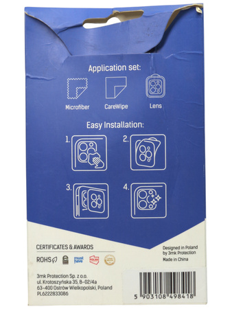 Szkło ochronne na aparat 3mk LensPro Galaxy S23 Ultra