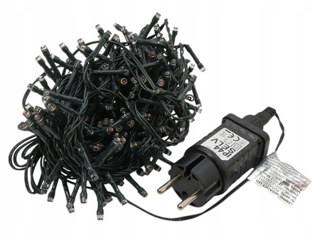 LAMPKI CHOINKOWE LED 180 SZT 12 M KOLOR ZIMNO-BIAŁY 8 EFEKTÓW ZEWN/WEWNĄTRZ