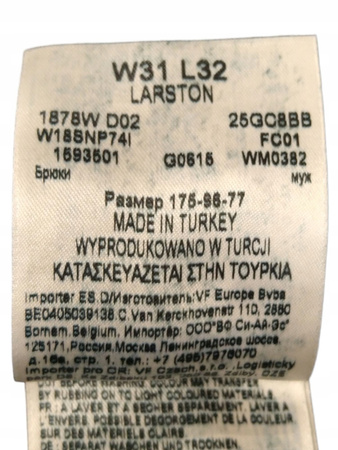 SPODNIE JEANS MĘSKIE WRANGLER ROZMIAR 31/32 CZARNE