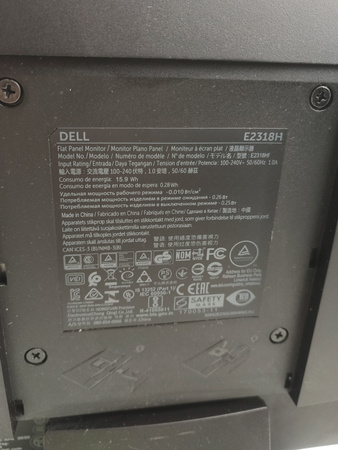 Monitor Dell E2318H 22" LED 1920x1080 DisplayPort D-SUB Czarny