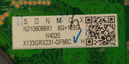Płyta główna laptopa Teclast X133G Rev: X2.31 F17S Intel Celeron N4020
