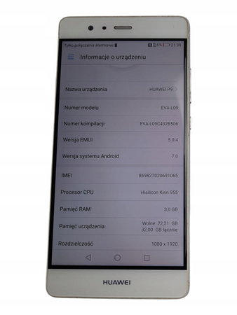 Smartfon Huawei P9 EVA-L09 3/32GB 5.2"