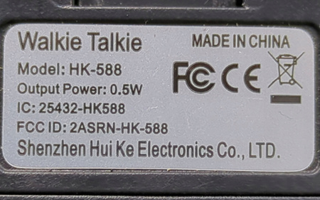 Radiotelefon krótkofalówka PMR Nestling HK-588