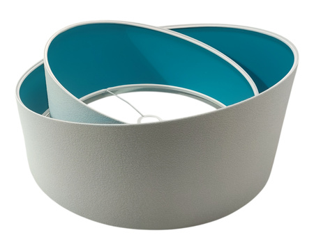 Asymetryczna lampa wisząca E27 60 W BPS Koncept biała/turkusowa