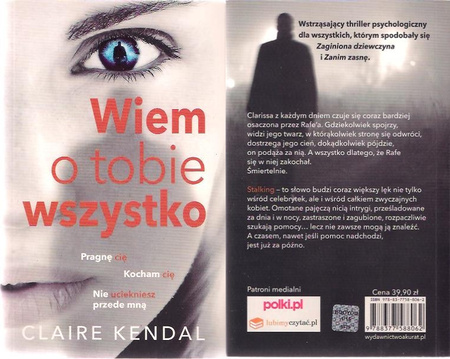 KSIĄŻKA WIEM O TOBIE WSZYSTKO CLAIRE KENDAL