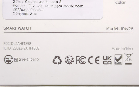 Smartwatch VeryFit IDW28 1.8" IP68 rozmowy BT