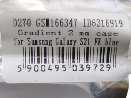 Etui Plecki do Samsung Galaxy S21 FE Clear Case Gradient błękitne