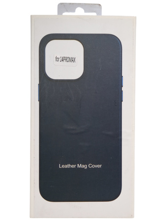 Etui Plecki SpotGSM do Apple iPhone 14 Pro Max Leather Mag Cover granatowy