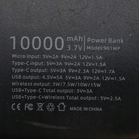 Powerbank KOOSEED 961WP 10000mAh 3.7V Magnetyczny 15W