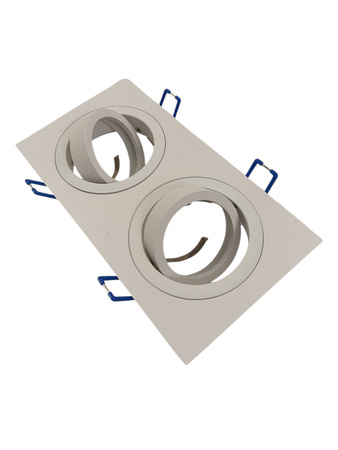 OPRAWA PODWÓJNA HALOGENOWA RUCHOMA ALUMINIUM KOLORENO ALMI X2 35W BIAŁA