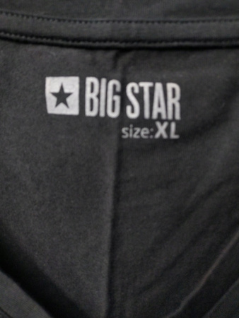 T-Shirt Męski V-Neck BIG STAR Rozmiar XL CZARNY