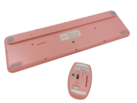 Bezprzewodowa Klawiatura i mysz MOFI QWERTY RÓŻOWA