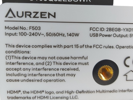 PROJEKTOR AURZEN F503 BOOM3 300" WiFi BT FULL HD 1920 x 1080 HDMI NETFIX