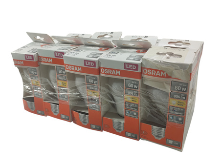 Zestaw 10 żarówek Osram LED Classic A40 4,9W 2700K E27