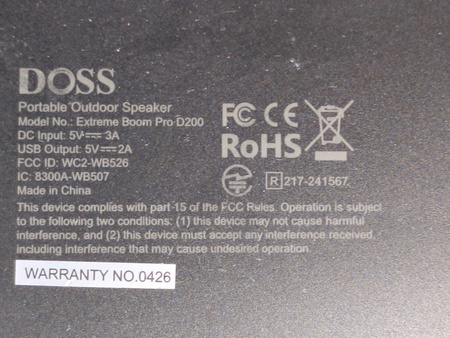 Głośnik przenośny Doss Extreme Boom Pro-D200 120W Bluetooth IPX6