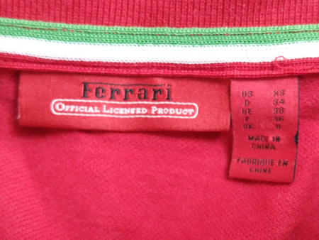 Polo damskie FERRARI Rozmiar 34 Czerwone