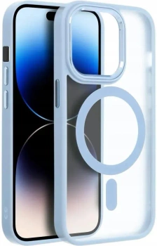 Etui Plecki Magnetic do Apple Iphone 15 Plus bezbarwny błękitne