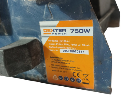 Przecinarka do płytek ceramicznych elektryczna 750 W TC180 A-I DEXTER POWER