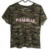 T-SHIRT DAMSKI PULL&BEAR ROZMIAR L WOJSKOWA MORO