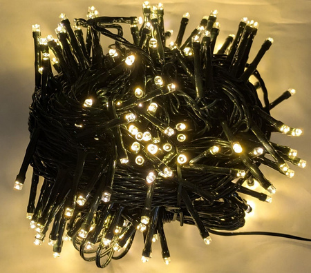 Lampki choinkowe 200 LED z zasilaczem Bulinex białe ciepłe/białe zimne