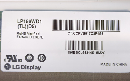 Matryca LG LP156WD1 (TL)(D5) 15.6 HD+ 1600x900 LED 40pin Matowa