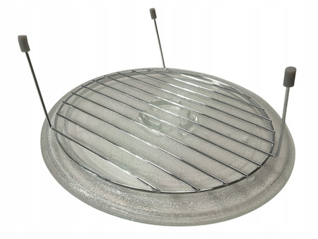 TALERZ SZKLANY KUCHENKI MIKROFALOWEJ 28CM Z RUSZTEM LG
