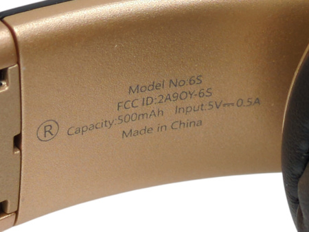 Słuchawki bezprzewodowe 6S Bluetooth 5.0 nauszne 40h MP3