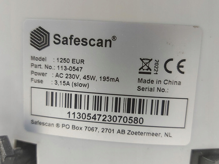 Safescan 1250 EUR Maszyna Do Liczenia Monet Euro