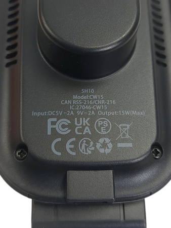 Uchwyt samochodowy na kratkę z ładowarką indukcyjną LED 15W Auckly CW15