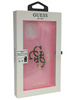 Etui plecki brokatowe Guess Glitter 4G do iPhone 12 Pro Max, różowe