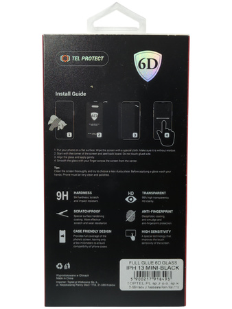 Szkło hartowane 6D Glass do iPhone 13 mini