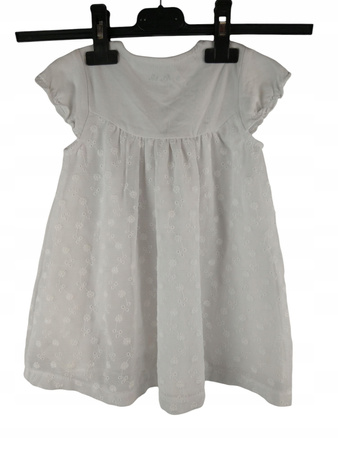 Sukienka niemowlęca w drobne kwiatki biała 5.10.15 roz.86