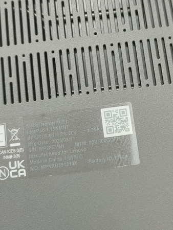 Laptop Lenovo Ideapad 1 15 amn7 Ryzen 5 7520U 512GB SSD M2 NVMe Gen4