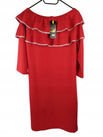 Sukienka KATE COLLECTION Rozmiar XXL CZERWONA
