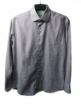 KOSZULA MĘSKA Z DŁUGIM RĘKAWEM VISTULA ROZMIAR 41 SZARA KRATKA