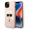 Plecki Etui Karl Lagerfeld Silicone Karl Head do Apple iPhone 14 Różowy
