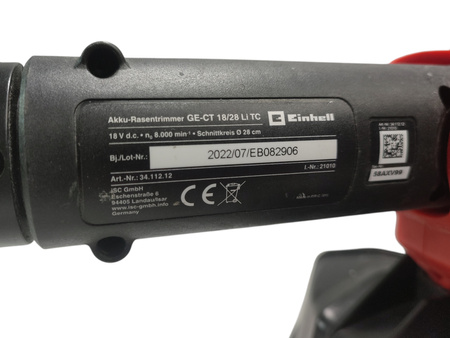 Podkaszarka akumulatorowa Einhell GE-CT 18/28 Li TC