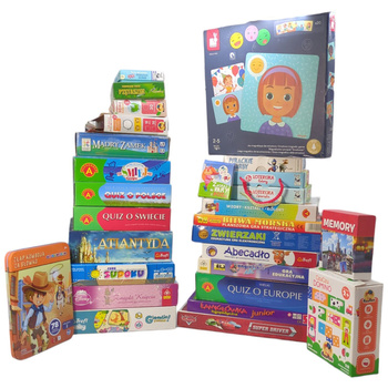 Gry planszowe Mix Box 28 sztuk Imprezowe Przygodowe Rodzinne