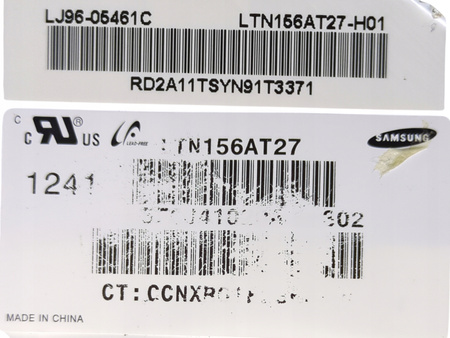 Matryca SAMSUNG LTN156AT27 15,6" 1366x768px 40pin Matowa