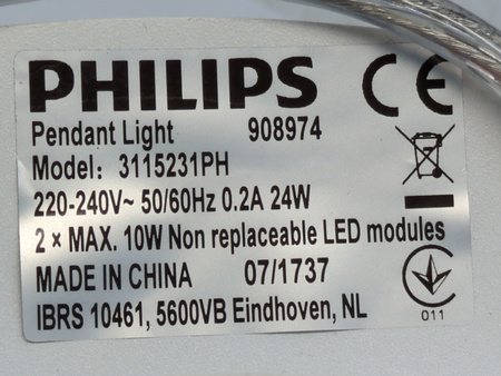 LAMPA WISZĄCA LED PHILIPS PENDANT LIGHT 3115231PH