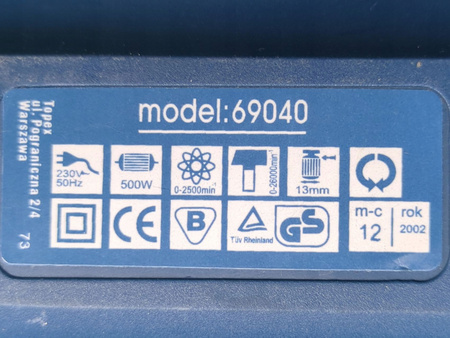 WIERTARKA PEGASUS 69040 500W BLUE