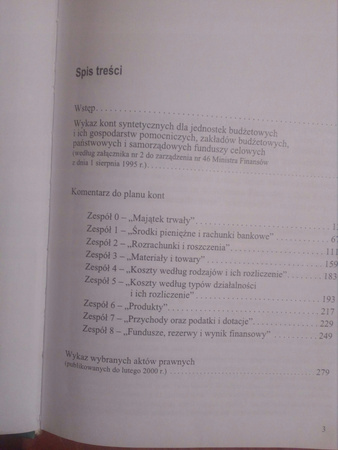 Komentarz do planu kont dla państwowych i samorządowych jednostek
