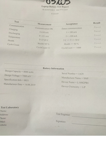 Bateria L16M2PB1 do laptopa Lenovo cykle 11, żywotność 95%